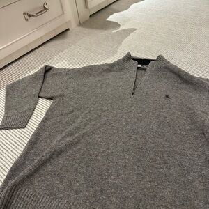 Burberry Men's Zip Up Gray Sweater